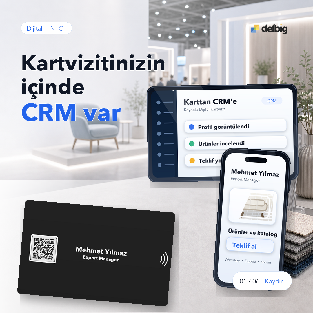 Kartvizitinizin içinde CRM var sosyal medya görseli