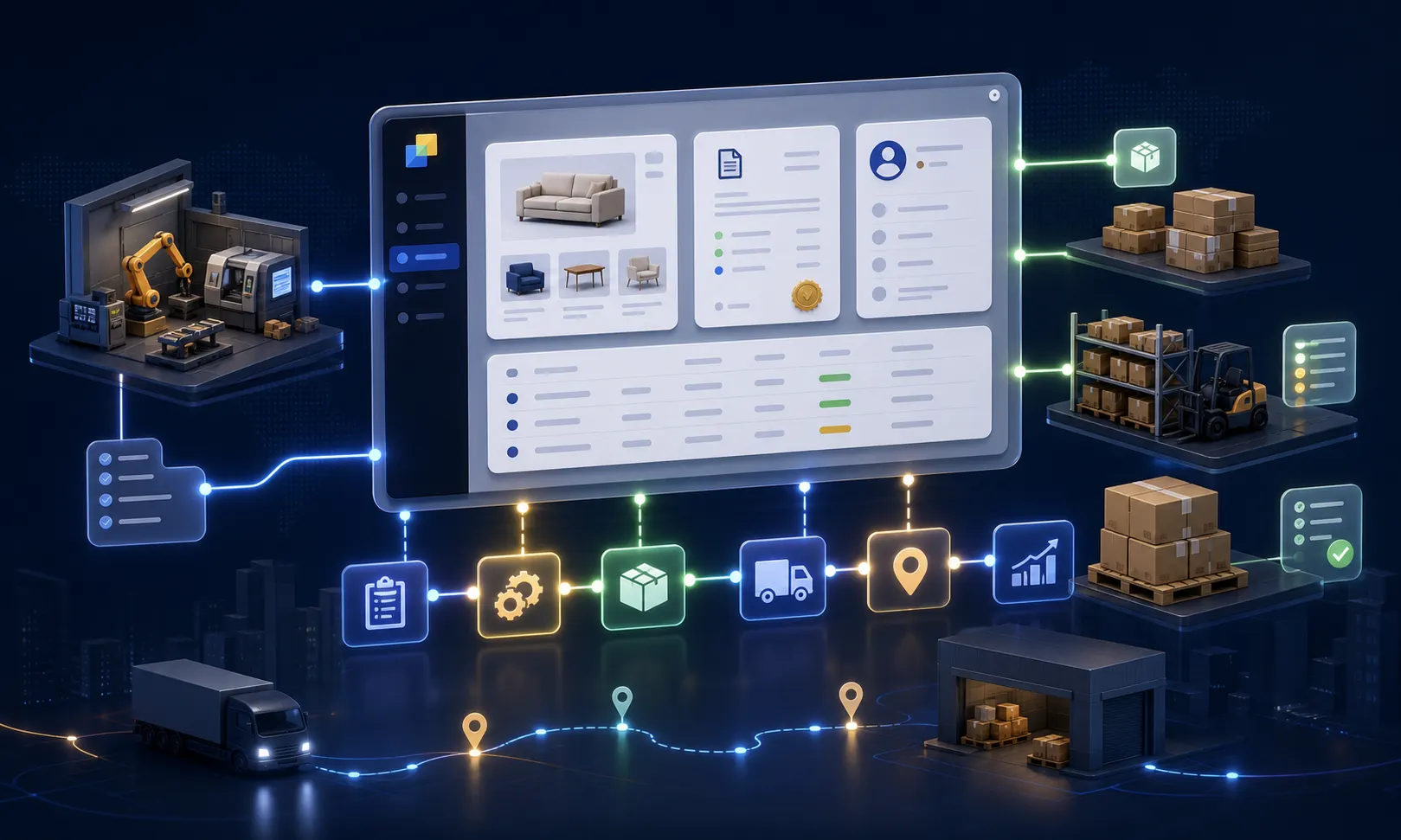 Визуал Delbig CRM: производство и закупки в одной записи