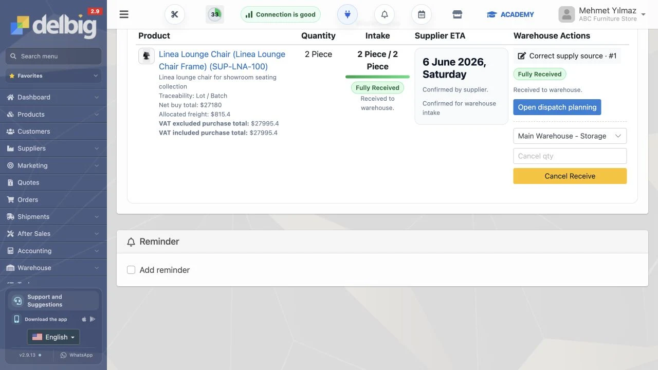 Furniture Procurement and Supplier Management Software