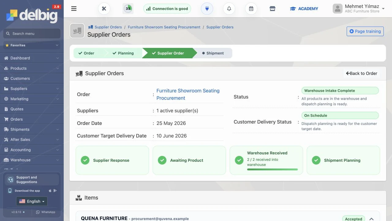 Furniture Procurement and Supplier Management Software