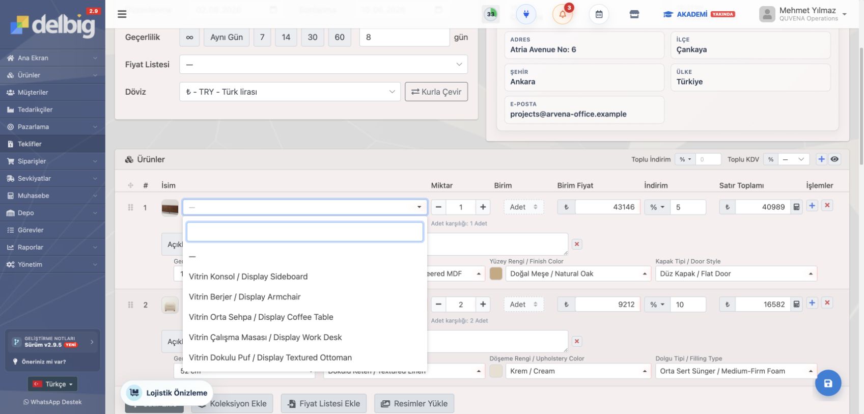 Delbig CRM Quvena Product Picker Tr 2026 07 14 görseli
