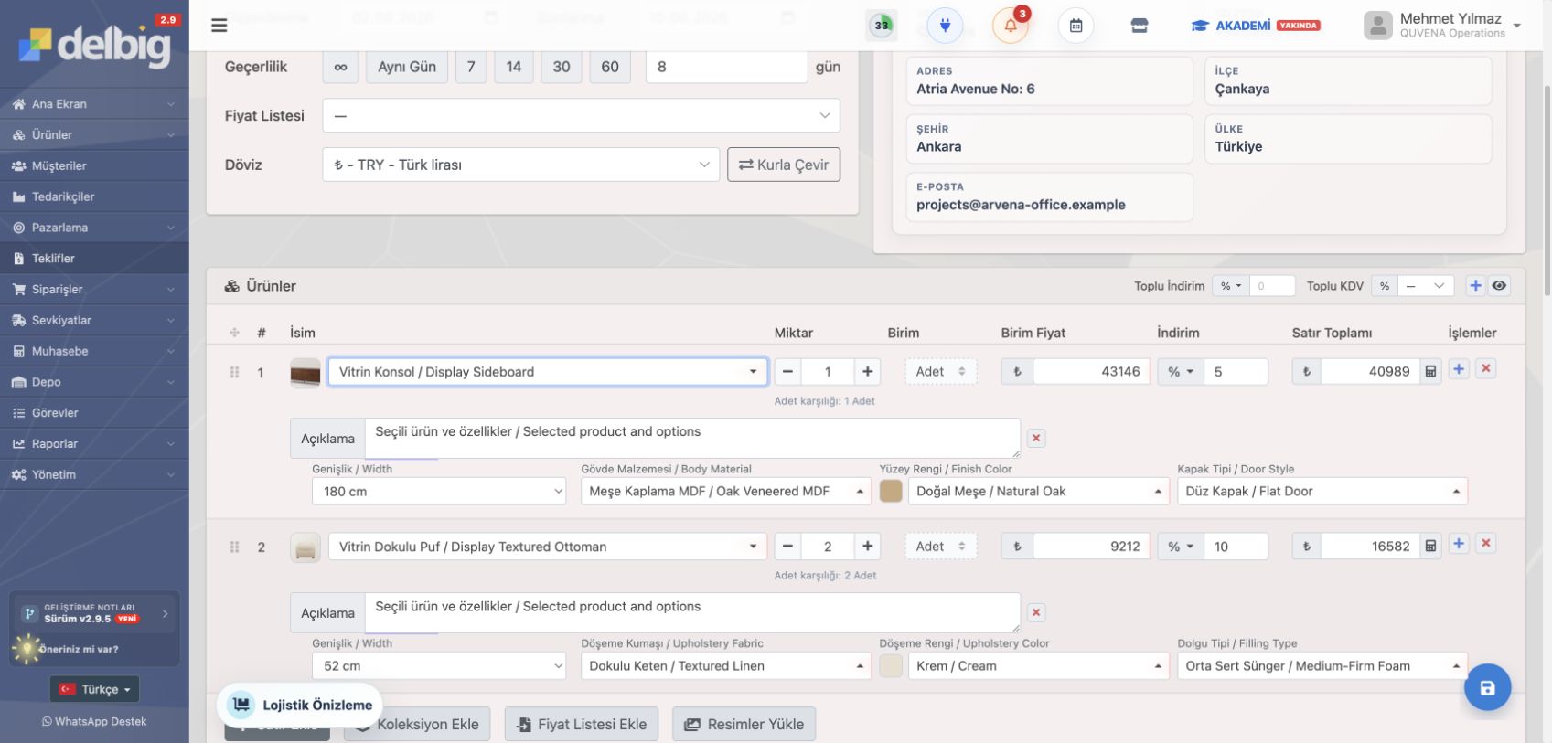 Delbig CRM Quvena Quote Edit Tr 2026 07 14 görseli