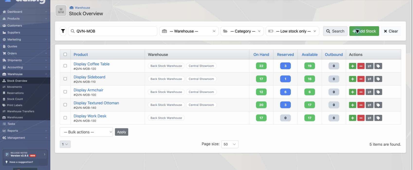 Изображение Delbig CRM Quvena Showroom Stock En 2026 07 14